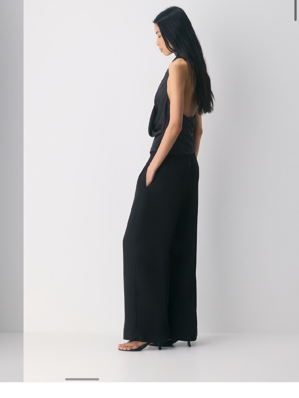 XXS Aritzia Black Satin Lodge Pants - Picture 2 of 6
